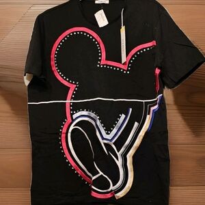 Disney Black T-Shirt with Mickey Outline